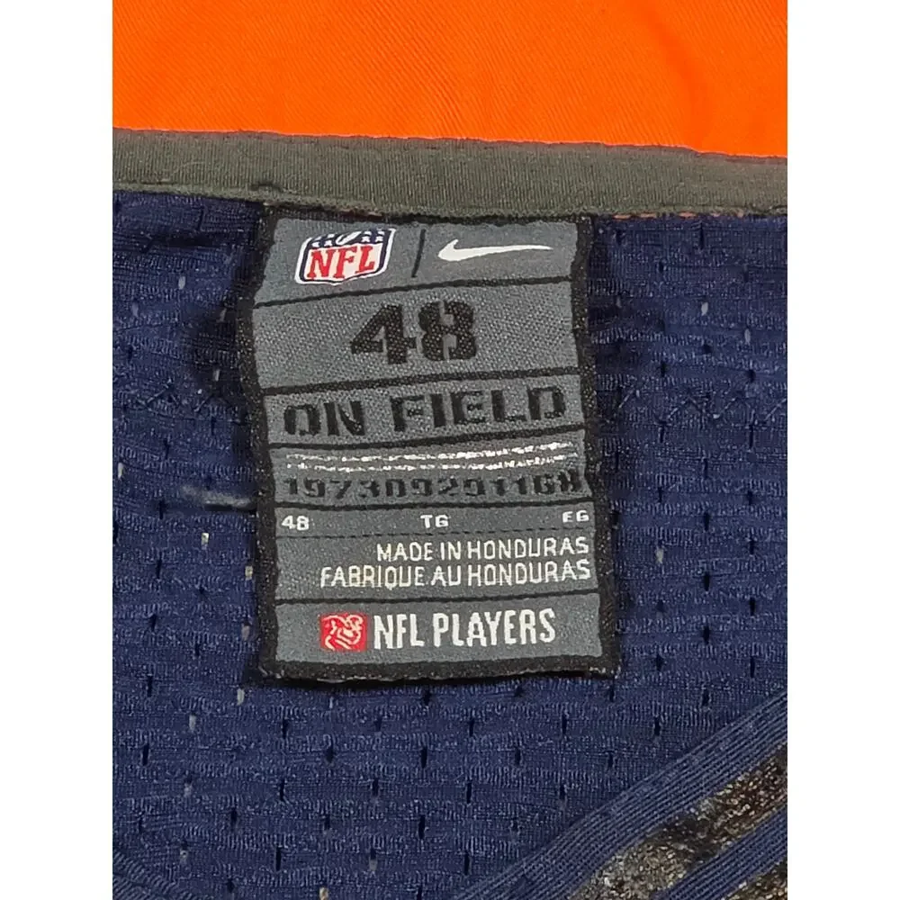 Nike Denver Broncos Champ Bailey Jersey Size 48 Large Navy Blue On Field NFL